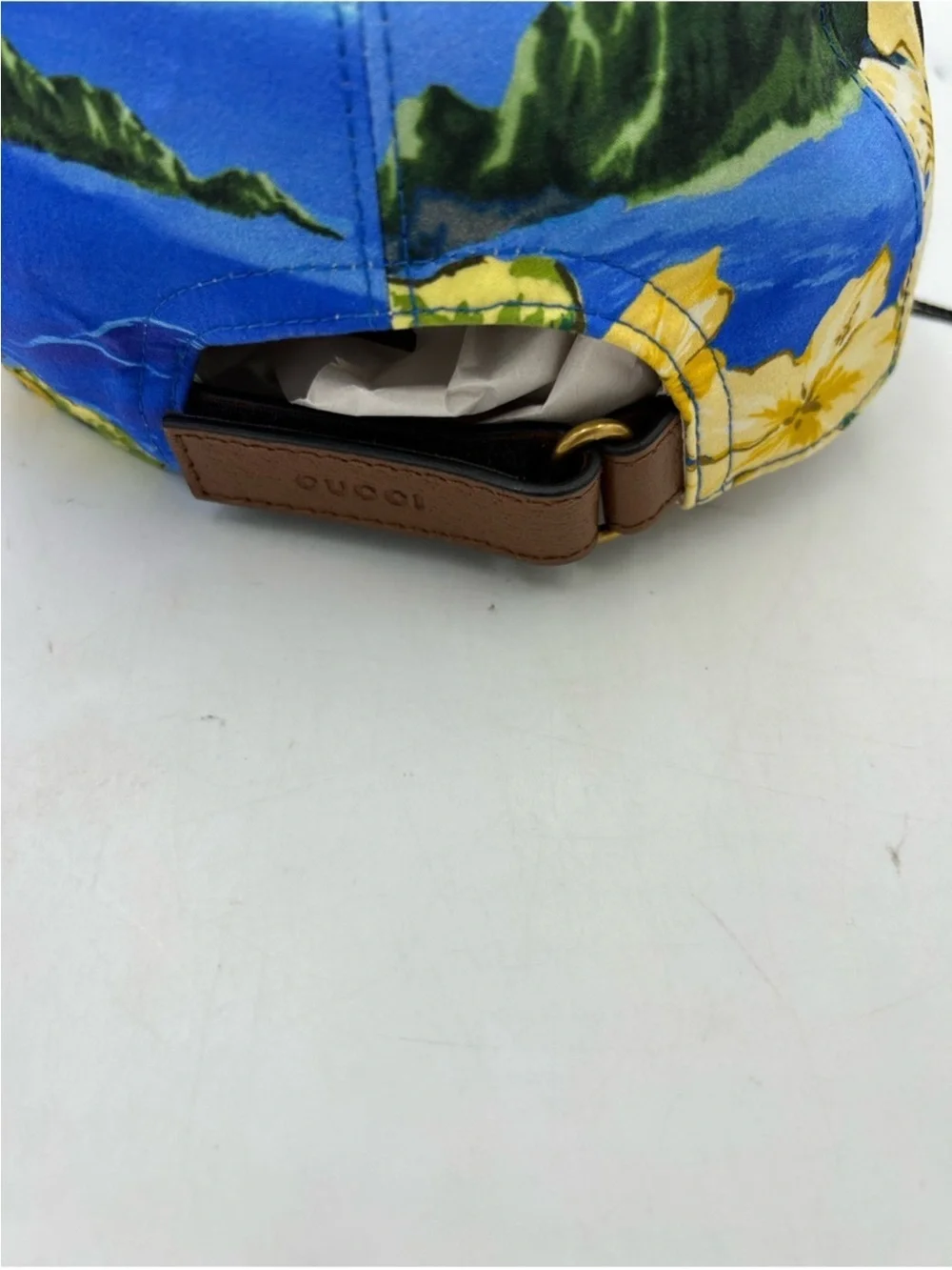 Unisex, Gucci, Hawaiian print baseball cap size small adjustable made in Italy